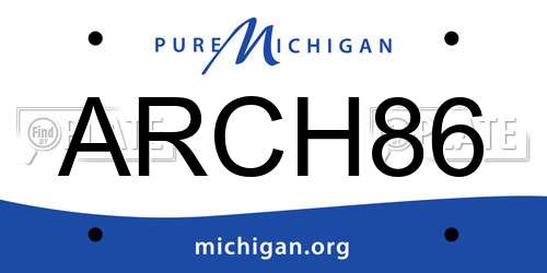 ARCH86 Michigan License Plate