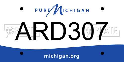 ARD307 Michigan License Plate