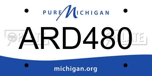 ARD480 Michigan License Plate