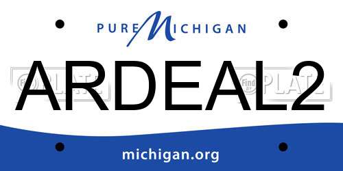 ARDEAL2 Michigan License Plate