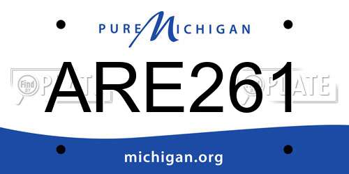 ARE261 Michigan License Plate