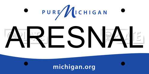 ARESNAL Michigan License Plate