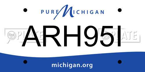 ARH95I Michigan License Plate