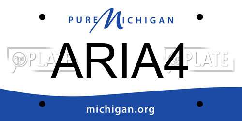 ARIA4 Michigan License Plate