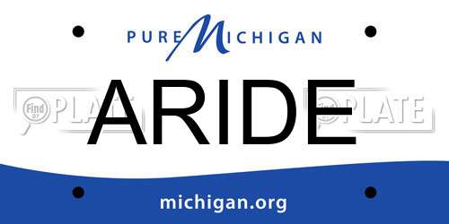ARIDE Michigan License Plate