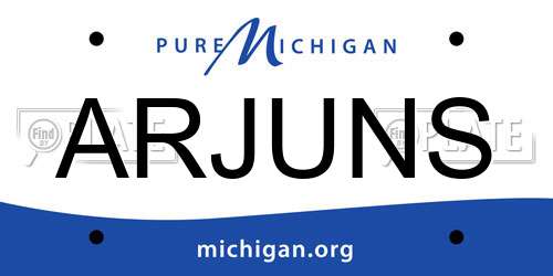 ARJUNS Michigan License Plate