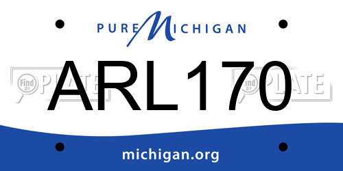 ARL170 Michigan License Plate