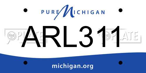 ARL311 Michigan License Plate