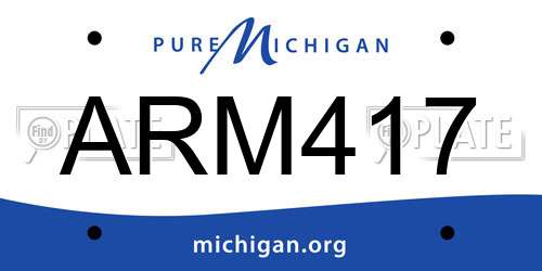 ARM417 Michigan License Plate