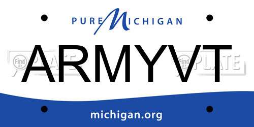 ARMYVT Michigan License Plate