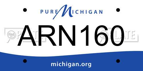 ARN160 Michigan License Plate