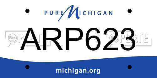 ARP623 Michigan License Plate