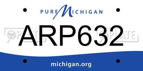 ARP632 Michigan License Plate