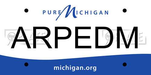 ARPEDM Michigan License Plate