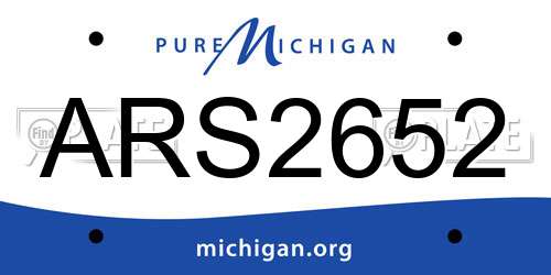 ARS2652 Michigan License Plate