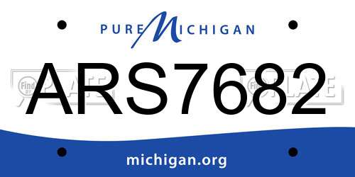 ARS7682 Michigan License Plate