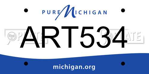 ART534 Michigan License Plate