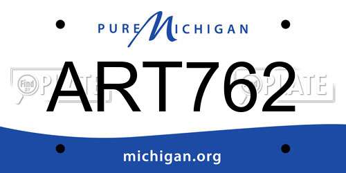 ART762 Michigan License Plate