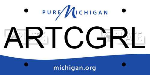 ARTCGRL Michigan License Plate
