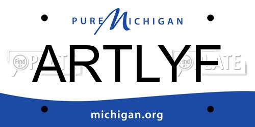 ARTLYF Michigan License Plate