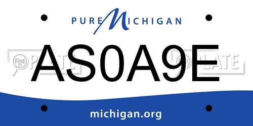 AS0A9E Michigan License Plate