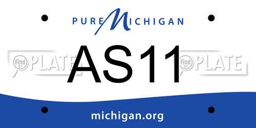 AS11 Michigan License Plate