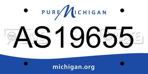 AS19655 Michigan License Plate