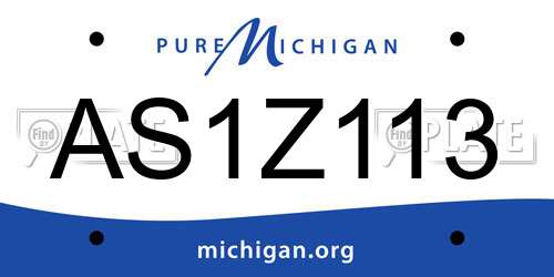 AS1Z113 Michigan License Plate