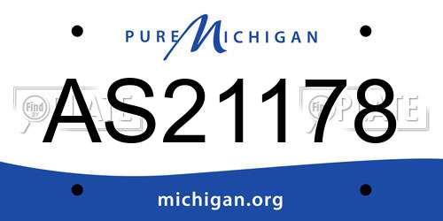 AS21178 Michigan License Plate