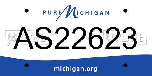 AS22623 Michigan License Plate