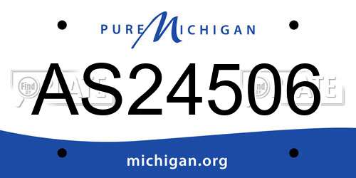 AS24506 Michigan License Plate
