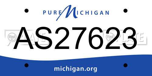 AS27623 Michigan License Plate
