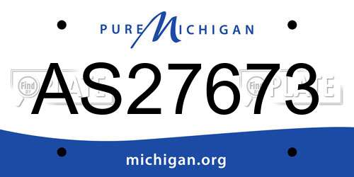 AS27673 Michigan License Plate