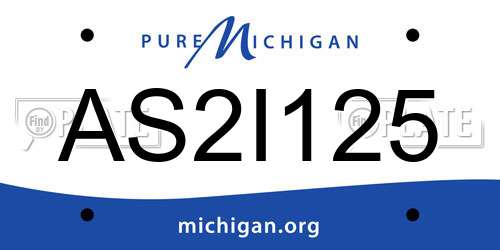 AS2I125 Michigan License Plate