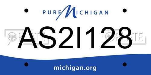 AS2I128 Michigan License Plate