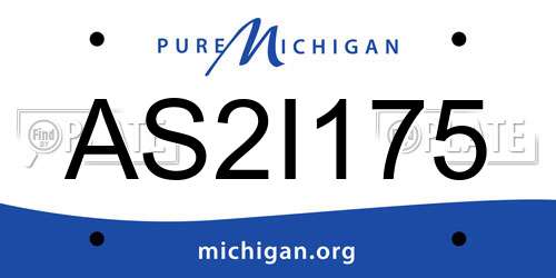 AS2I175 Michigan License Plate