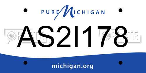 AS2I178 Michigan License Plate