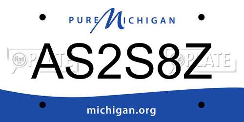 AS2S8Z Michigan License Plate