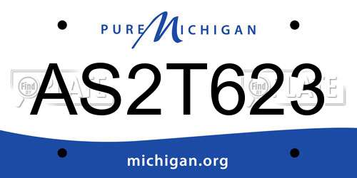 AS2T623 Michigan License Plate