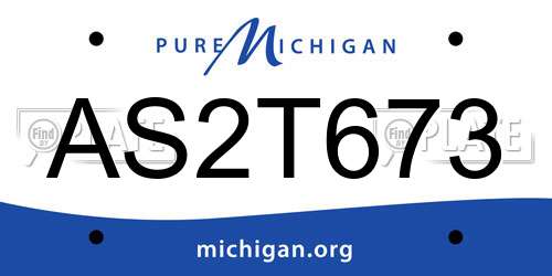 AS2T673 Michigan License Plate