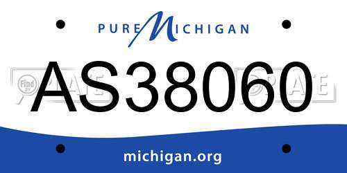 AS38060 Michigan License Plate