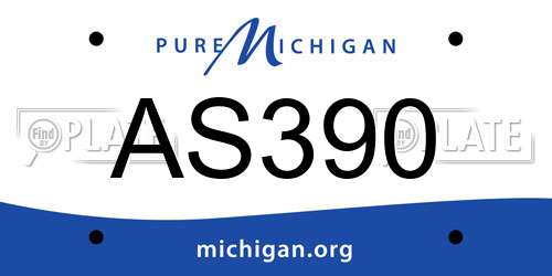 AS390 Michigan License Plate