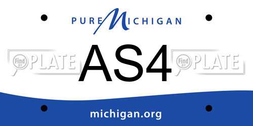 AS4 Michigan License Plate