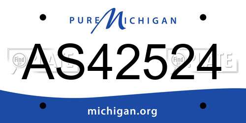 AS42524 Michigan License Plate