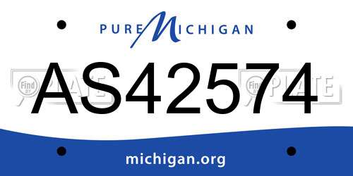 AS42574 Michigan License Plate