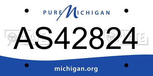 AS42824 Michigan License Plate