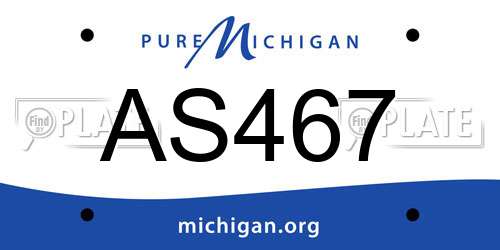 AS467 Michigan License Plate