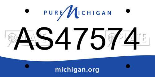 AS47574 Michigan License Plate