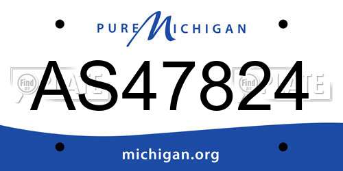 AS47824 Michigan License Plate
