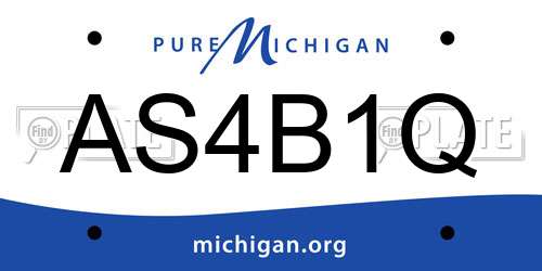 AS4B1Q Michigan License Plate